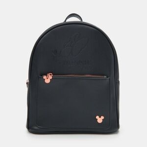 Disney Minnie Mouse Faux Leather Mini Backpack Black Licensed NEW